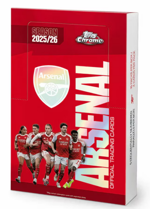 2025-26 Topps Chrome Arsenal Soccer Hobby Box