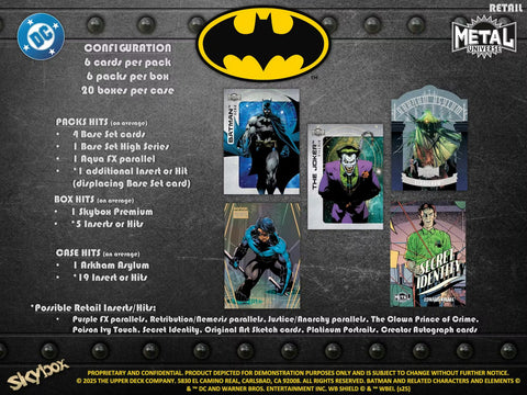 2025 Upper Deck Batman Skybox Metal Universe Blaster Box