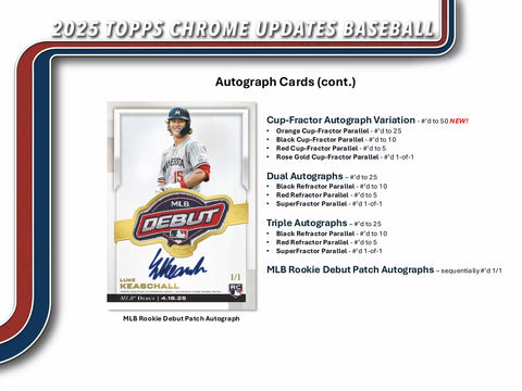 2025 Topps Chrome Update Series Baseball Hobby Pack