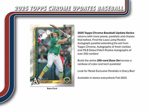 2025 Topps Chrome Update Series Baseball Hobby Pack