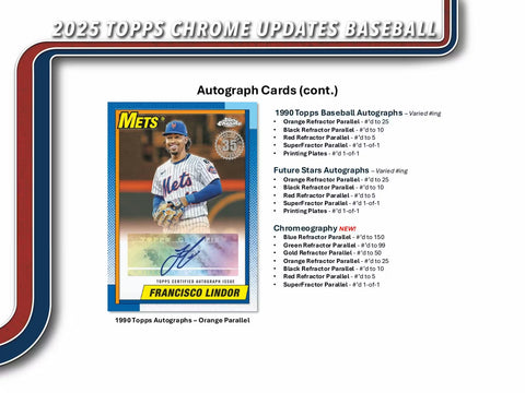 2025 Topps Chrome Update Series Baseball Hobby Pack