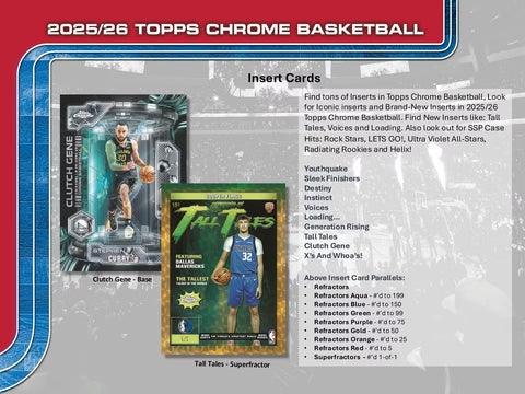 2025-26 Topps Chrome Basketball Hobby Jumbo Box