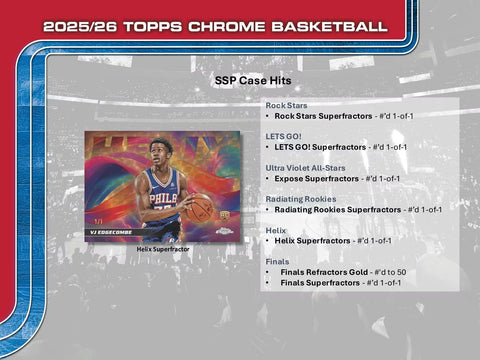 2025-26 Topps Chrome Basketball Hobby Jumbo Box