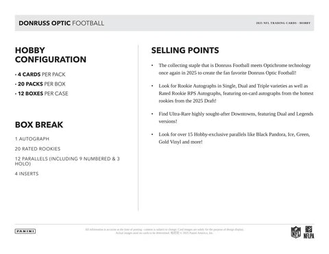 2025 Panini Donruss Optic Football Hobby Box