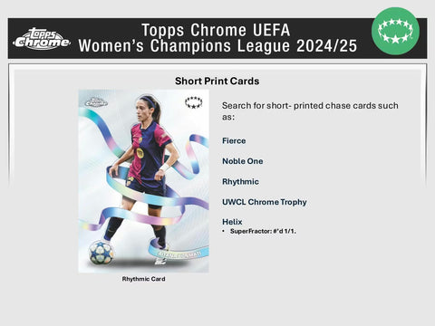 2024-25 Topps Chrome UEFA Women's Champions League Soccer Hobby Pack
