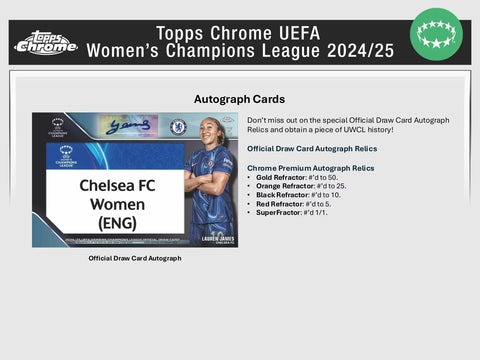 2024-25 Topps Chrome UEFA Women's Champions League Soccer Hobby Pack