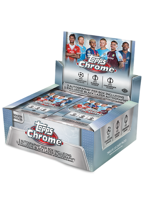 2025-26 Topps Soccer Chrome UCC UEFA Club Competitions Jumbo Box