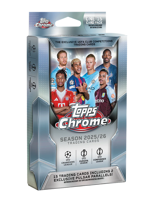 2025-26 Topps Soccer Chrome UCC UEFA Club Competitions Hanger Box