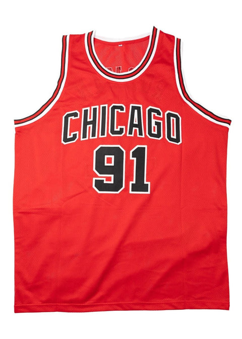 Dennis Rodman Autographed Custom Jersey Chicago Bulls - underpaidcollectibles