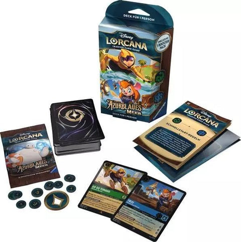 Disney Lorcana Trading Card Game: Azure Sea - Emerald and Sapphire (German)