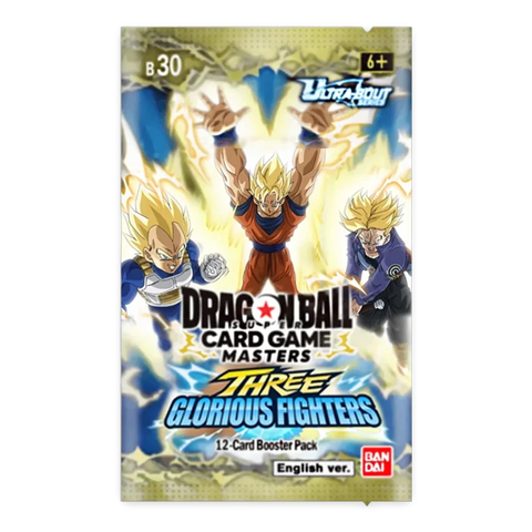 Dragon Ball Super Card Game Masters B30 Three Glorious Fighters Booster Pack (EN) - underpaidcollectibles