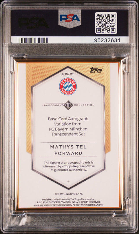 2023-24 Topps Transcendent FC Bayern München Autographs #MT Mathys Tel PSA 10