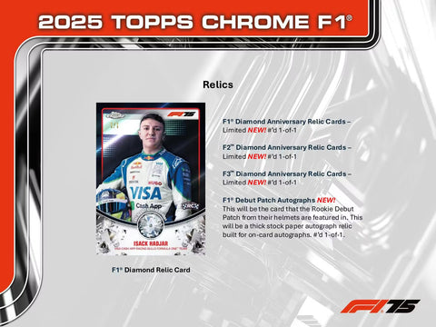 2025 Topps Chrome F1 Formula 1 Hobby Box
