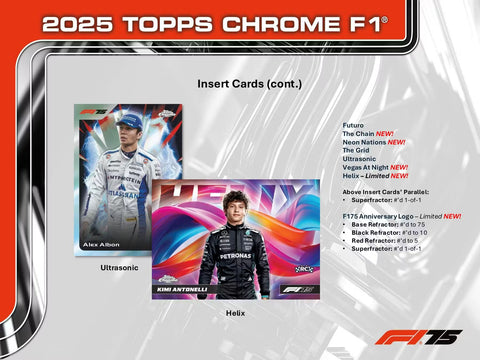 2025 Topps Chrome F1 Formula 1 Hobby Box