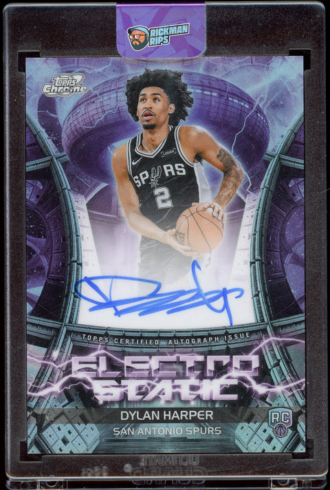 2025-26 Topps Cosmic Chrome Basketball Dylan Harper Rookie Autograph Electro-Static Signatures