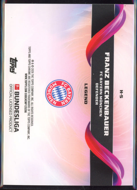 2025-26 Topps Chrome Bundesliga Franz Beckenbauer Helix SSP H-5