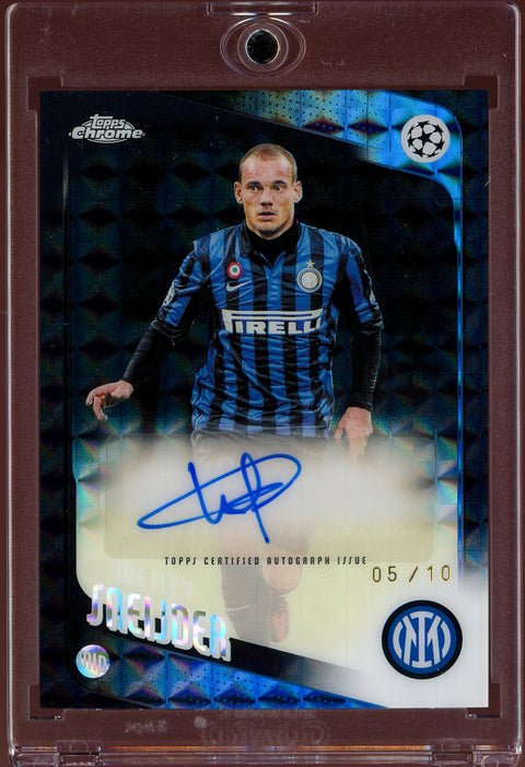 2025/26 Topps Chrome UCC Wesley Sneijder Black Geometric /10
