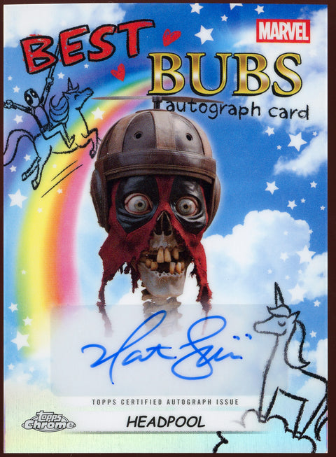 2025 Topps Chrome Deadpool Nathan Fillion as Headpool Best Bubs Auto
