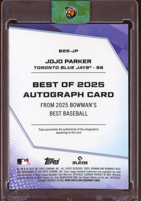 2025 Bowman's Best Baseball JoJo Parker Auto /99