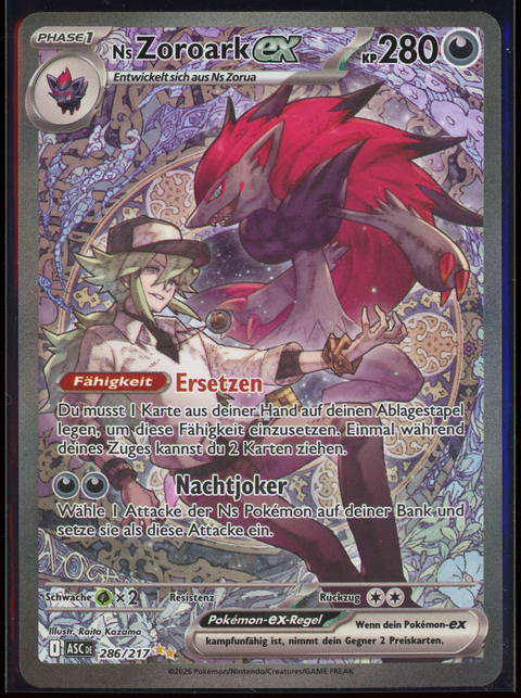Pokémon Sammelkartenspiel: Ns Zoroark EX (286/217) - Einzelkarte (DE) - vorne