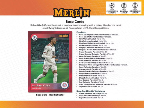 2024-25 Topps Chrome Merlin UEFA Club Competitions Soccer Hobby Pack
