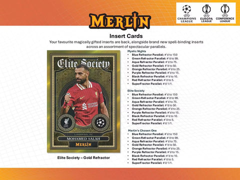 2024-25 Topps Chrome Merlin UEFA Club Competitions Soccer Hobby Pack