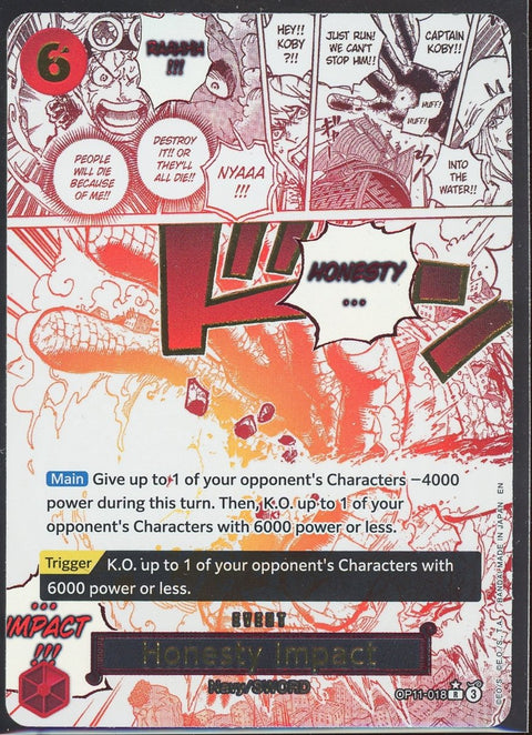 One Piece OP11 - 018 Honesty Impact Event Manga Alt Art (EN) - underpaidcollectibles