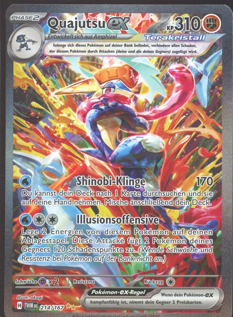 Pokémon Maskerade im Zwielicht TWM 214 Quajutsu ex DE - underpaidcollectibles