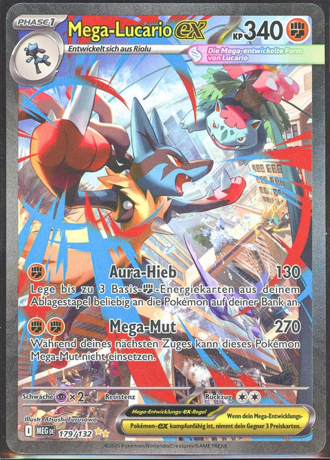 Pokémon MEG 179 Mega - Lucario ex Special Illustration Rare - underpaidcollectibles