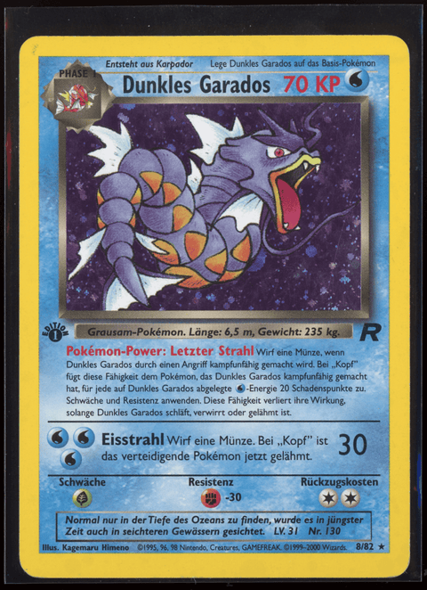 Pokémon Sammelkartenspiel: Dunkles Garados (8/82) - Einzelkarte (DE) - underpaidcollectibles