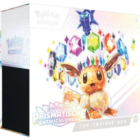 Pokémon Sammelkartenspiel Prismatische Entwicklungen Top - Trainer - Box (DE) - underpaidcollectibles