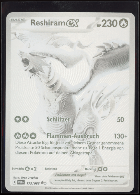 Pokémon Sammelkartenspiel: Reshiram EX (173/086) - Einzelkarte (DE) - underpaidcollectibles