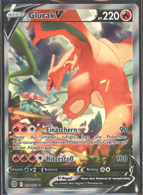 Pokémon Strahlende Sterne BRS 154 Glurak V (DE) - underpaidcollectibles