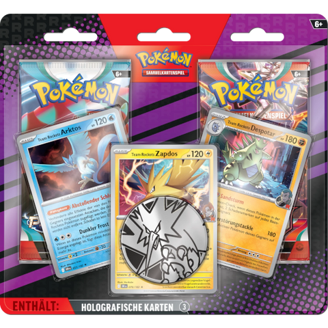 Pokémon TCG – Karmesin & Purpur: Enhanced 2 - Pack Blister – Artkos & Zapdos & Despotar (DE) - underpaidcollectibles