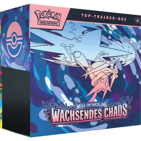 Pokemon TCG: Mega Entwicklungen Wachsendes Chaos Top Trainer Box (DE) - underpaidcollectibles