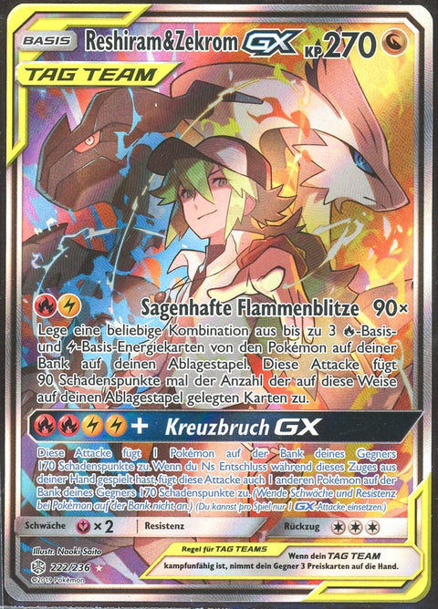 Pokémon Welten im Wandel CEC 222 Reshiram & Zekrom GX (DE) - underpaidcollectibles