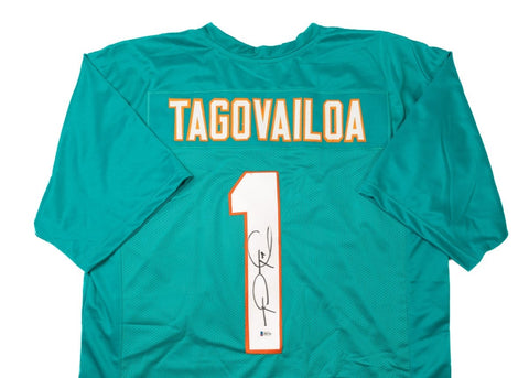Tua Tagovailoa Autographed Custom Dolphins Jersey BGS - underpaidcollectibles