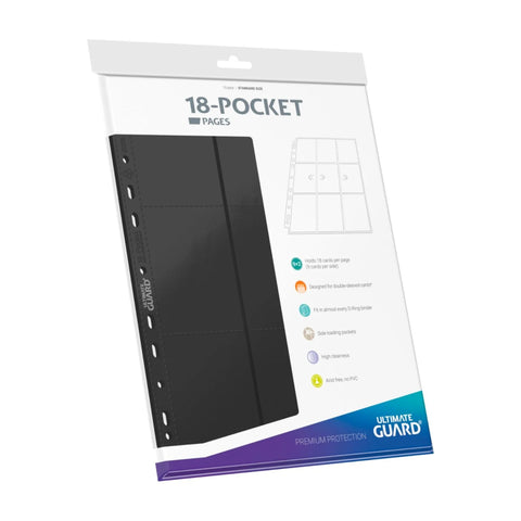 Ultimate Guard 18 - Pocket Pages Side - Loading 10 Stück (schwarz) - underpaidcollectibles