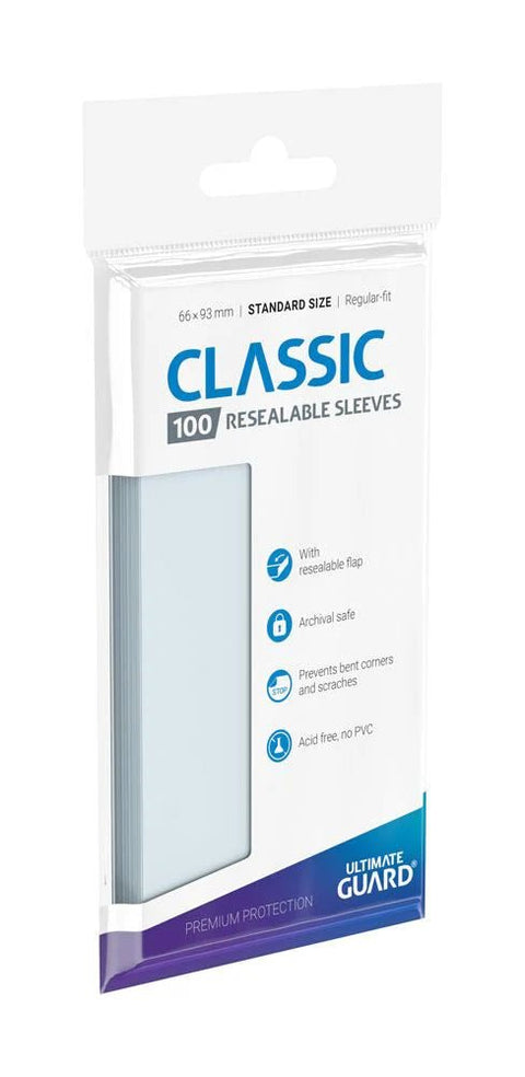 Ultimate Guard Classic Sleeves Wiederverschließbar Regular (100 Stück) - underpaidcollectibles