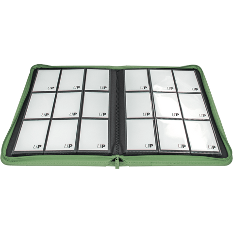 Ultra Pro: PRO - BINDER Zippered 9 - Pocket - Vivid Cool Matcha - underpaidcollectibles