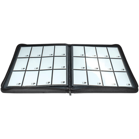 Ultra Pro - Vivid 12 - Pocket Zippered PRO - Binder: Black - underpaidcollectibles