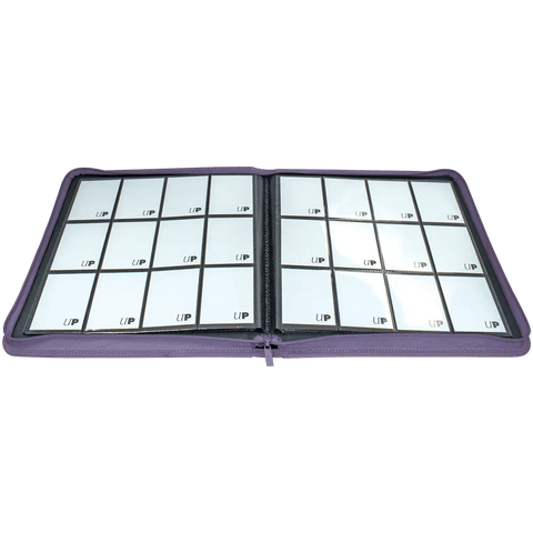 Ultra Pro - Vivid 12 - Pocket Zippered PRO - Binder: Purple - underpaidcollectibles