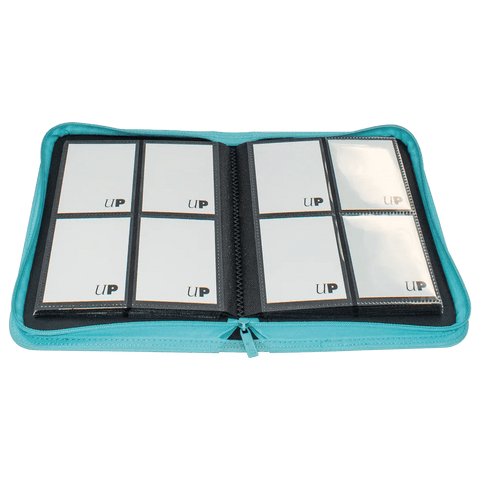 Ultra Pro - Vivid 4 - Pocket Zippered PRO - Binder: Light Blue - underpaidcollectibles