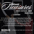 underpaid Treasures Basketball Pack Edition August 2024 - underpaidcollectibles