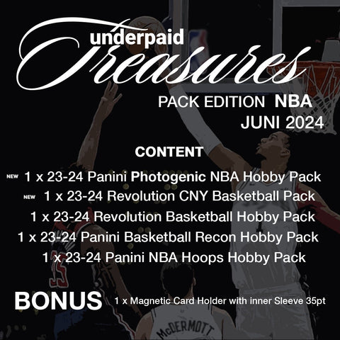 underpaid Treasures Basketball Pack Edition Juni 2024 - underpaidcollectibles