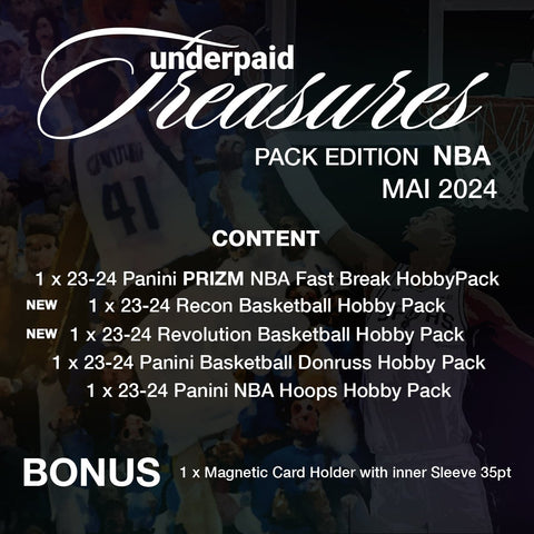 underpaid Treasures Basketball Pack Edition Mai 2024 - underpaidcollectibles