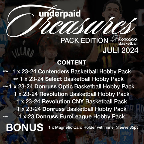 underpaid Treasures Basketball Premium Pack Edition Juli 2024 - underpaidcollectibles