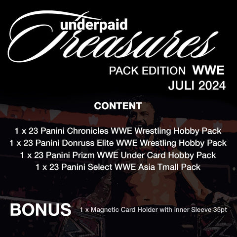 underpaid Treasures Wrestling WWE Pack Edition Juli 2024 - underpaidcollectibles