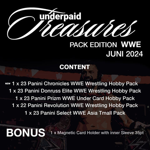 underpaid Treasures Wrestling WWE Pack Edition Juni 2024 - underpaidcollectibles
