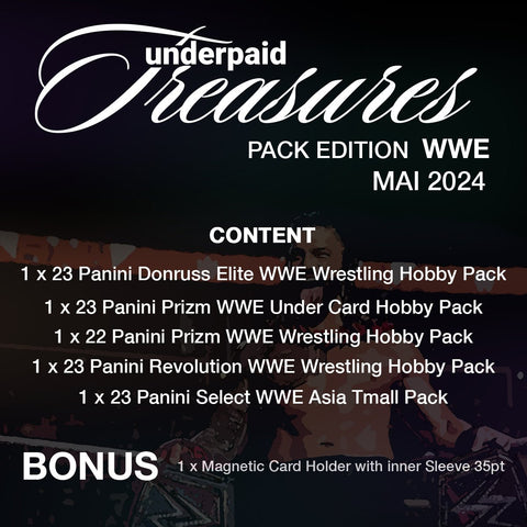 underpaid Treasures Wrestling WWE Pack Edition Mai 2024 - underpaidcollectibles